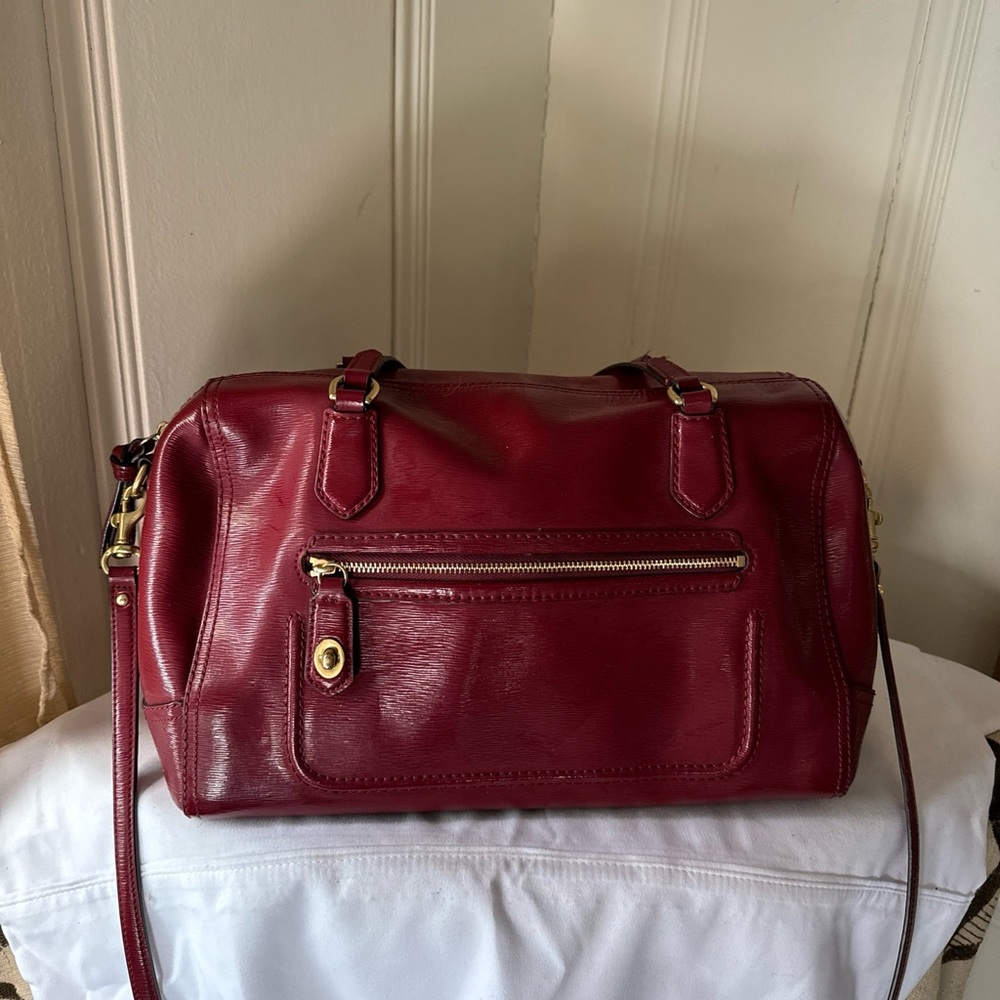Coach Poppy East West Crimson (Red) Satchel F1380-25062